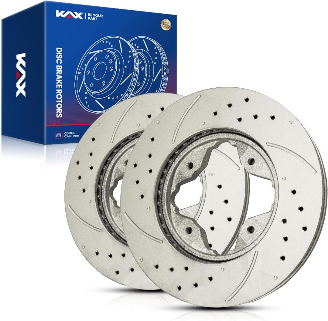 KAX 10.23in Front Disc Brake Rotors Pair Replacement for Honda Accord 1991-1997 2.2L, Accord 1990, Acura CL 1997 2.2L, Accord 1995-1997 2.7L, Automotive Replacement Brake Rotors
