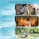 Sea Team Shatterproof Clear Plastic Christmas Ball Ornaments Decorative Xmas Balls Baubles Set with Stuffed Delicate Decorations (60mm/2.36 inch 30-Pack, Babyblue)