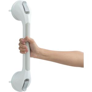 Shower Handles for Elderly Suction, 16 Inch Grab Bars for Bathtubs and Showers, Removable Safety Handle, Heavy Duty Bathtub Grip for Seniors & Elderly, No Drilling, Waterproof, Grey