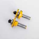 Shaker Style Rail and Stile Router Bits Set, for Cabinet Door, 1/2 Inch Shank, 3/8 Inch Cutting Depth, Up to 7/8 Inch Stock, Professional Carbide Milling Cutters for Woodworking