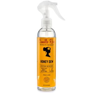 Camille Rose Curl and Detangler Spray  Liquid Moisture Refresher Spray with Honey, Nettle and Rice Water, Sweet Dew Scent, 8 FL Oz