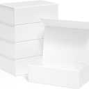 Gift Box, 10' x 6' x 3', 5PCS, White, Luxury Gift Packaging with Magnetic Closure Lid, Ideal for Christmas, Thanksgiving, Wedding, Mother's Day, Birthday Gifts