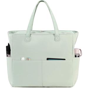 Waterproof Beach Tote Pool Bags for Women Ladies Extra Large Gym Tote Carry On Bag With Wet Compartment for Weekender Travel (Light Green)