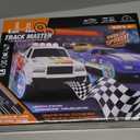 Slot Car Race Track Sets with 4 Slot Cars, Electric Race Car Track Include Slope Circular Overpass Track, Dual Racing Game Featuring Flash Bridge and Pendulum, Gifts Toys for Boys Kids Age 6 7 8-12
