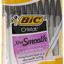 BIC Cristal Stic Medium Ball Pen, Black 10 ea (Pack of 2)