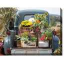 Green and Gray Fresh Produce Outdoor Canvas Rectangular Wall Art Decor 16" x 24"