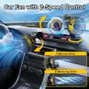 Portable 3-Head Car Cooling Fan, Fans for Vehicles Cars Trucks Dashboard (Cigarette Lighter Plug, No Battery)