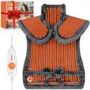 Boileau Weighted Heating Pad for Neck and Shoulders and Back, 24"x33" Large Electric 3 Heating Levels Heat Pad for Pain Relief, 2-Hour Auto Shut Off, ETL & FCC Certified, Gray