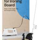 SimplyImagine Flexible Iron Cord Holder - Metal, Tabletop Mount - Tangle-Free Pressing & Ironing Board Cord Holder - Universal Fit & Steam Compatibility