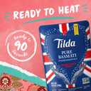 Tilda Ready to Heat Pure Basmati Rice, Convenient Microwaveable Rice, 8.5 Ounce Pouch (Pack of 6), BBD: 09/2024