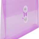 JAM PAPER Plastic Envelopes with Button & String Tie Closure - Index Size - 5 1/2 x 7 1/2 - Lilac Purple - 12/Pack