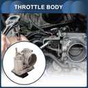 Throttle Body Assembly, 61mm Throttle Body Actuator No.16119ET000/161199SE0A for Nissan Cube 09-14 1.8L, for Nissan NV200 Aluminum Alloy Black, 1 Pc