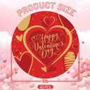 2 x Whaline 40Pcs Valentine's Paper Plates Gold Foil Love Heart Round Disposable Plates 9 Inch Red Decorative Tableware for Valentine's Day Anniversary Birthday Party Supplies