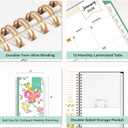 Blue Sky Day Designer 2026 Weekly and Monthly Planner Calendar, January 2026 - December 2026, 5" x 8", Clear Pocket Cover, Durable Twin Wire Binding, Includes Storage Pocket, Stickers, Peyton White