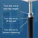 2 Pack U-Shaped Floor Jack - Adjustable Steel Beam Support for 4x2, 4x4, 4x6 Joists Heavy Duty Screw Jack with U-Head Telepost & House Jack.6-8.5 Inch Adjustment Range.