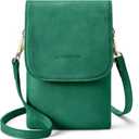 BOSTANTEN Vegan Leather Small Crossbody Bags for Women Designer Cell Phone Bag Wallet Purses Adjustable Strap (Light Green)