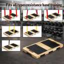 Wood Resistance Band Platform Base, Fitness Exercise Board Footplate for Home Gym Workout