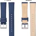Ritche Christmas Gift Sailcloth Watch Band Quick Release Watch Strap Compatible with Samsung Galaxy Watch 6 Classic 43mm 47mm 40mm 44mmTimex / Seiko / Fossil / Citizen for Men Women, White Elephant Gifts, Stocking Stuffers for Men