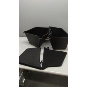 Durable Black Plastic Storage Bins With Soft Felt Inserts. Perfect For Organizing Tools, Accessories ,And Small Item. Lightweight, Sturdy And Easy To Clean