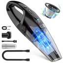 Handheld Vacuum Cordless Rechargeable with LED Light, Car Vacuum Portable Cordless, Hand Vacuum Cleaner Car Seats, Home, Quick Cleanup, Strong Suction, Lightweight, Includes Crevice Nozzle & Brush