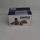 GANIZA Food Processors, Electric Food Chopper with Meat Grinder & Vegetable Chopper - 2 Bowls (8 Cup+8 Cup) with Powerful 450W Copper Motor - Includes 2 Sets of Bi-Level Blades for Fruits/Meat/Nuts (8 Cup+8 Cup, Black)