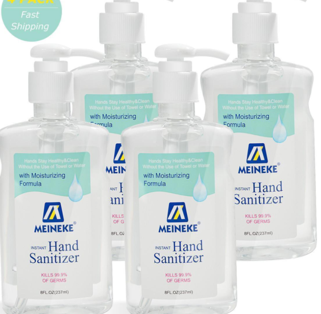 8 Fl. Oz. Advanced Hand Sanitizer Gel with 62% Alcohol Based,4 Pack