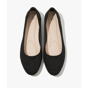 Shupua Flats for Women Round Toe Flat Shoes Dressy Black Ballet Flats Comfortable Womens Dress Shoes Ballerina Flats for Work
 Size 41