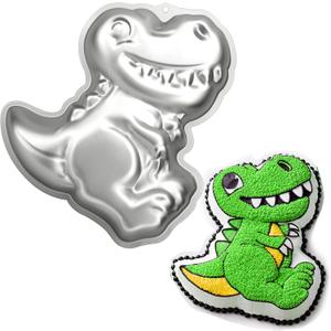 Dinosaur Shape Cake Pan, 3D Birthday Cake Pan, Aluminum Alloy Cake Molds Nonstick Baking Tools