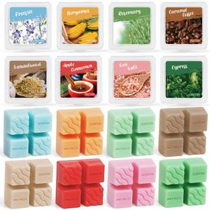 2 x Scented Wax Melts, Soy Wax Warmer Cubes, 8 Scent of Apple Cinnamon, Sea Salt, Cypress, Rosemary, Sandalwood, Bergamot, Freesia, Coffee, Gift Set for Valentine's Day, Birthday, 8x1.2oz 2 x Scented Wax Melts, Soy Wax Warmer Cubes, 8 Scent of Apple Cinnamon, Sea Salt, Cypress, Rosemary, Sandalwood, Bergamot, Freesia, Coffee, Gift Set for Valentine's Day, Birthday, 8x1.2oz