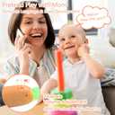 Richgv 1 Year Old Girl Birthday Gift, Baby Cell Phone Toy Sensory Learning Toys with 12 Functions, Baby Girl Toys 6 to 12 Months Multi Sound Effects with Light Teething Toys for Babies Infants