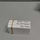 RUKEJUNE Farmhouse Wooden Office Desk Decor - Cute Decorative Books for Shelf Decoration - Inspirational Gifts for Women Men - Never Forget The Difference You Make Sign