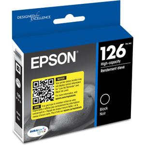 EPSON 126 DURABrite Ultra Ink Black Cartridge for WF-3520, WF-3530, WF-3540, WF-520, WF-545, WF-630, WF-633, WF-635, WF-645, WF-7010, WF-7510, WF-7520, WF-840, WF-845 and Other Select Models