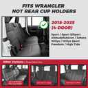FREESOO Seat Covers for Jeep Wrangler 4 Door JL 2018 2019 2020 2021 2022 2023 2024 2025 2026 1:1 Custom Seat Covers Without Rear Cup Holder - BlackRed