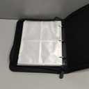 Sports Card Binder, Trading Card Binder 4 Pocket with 50 Sleeves Fits 400 Sport Cards, Sports Card Holder Binder with Zipper, Football Baseball Basketball Hockey Card Collection Storage Album (Black)