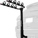 Retrospec Lenox 2-5 - Bike Hitch Rack for Cars, Trucks, SUVs with 2 Hitch | Foldable Steel Frame with Anti-Rattle Adapter, Tie Down Cradles and Straps - Fits Most Frames (Black)