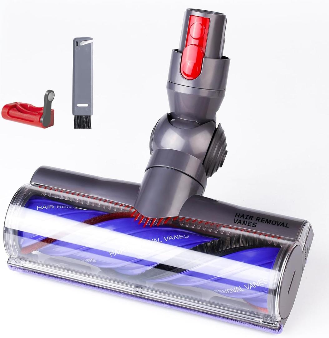 Quick-Release Motorhead Cleaner Compatible with Dyson V7,V8, Cyclone V10,V11,V15 Cordless Vacuum Cleaners, Vacuum Attachments, Upgrade Anti-Tangle Head Suitable for Carpets & Rugs