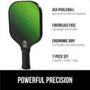 Gorilla Gear USAPA Approved Pickleball Starter Set, Fiberglass Paddles with Bag and Balls, Indoor Outdoor Court Use, Comfortable Racket Grip, Oversized Sweet Spot Pickle Ball Paddle for Men, Women (Green)