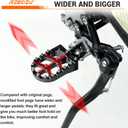 Upgraded Dirt Bike Foot Pegs Compatible with Surron Sur Ron LBX E-Ride Pro S SS SR 2.0 3.0 Talaria 79Bike Falcon GT Throne SRPNT Parts Left and Right Electric Dirtbike Pegs Ebike Footrest Black
