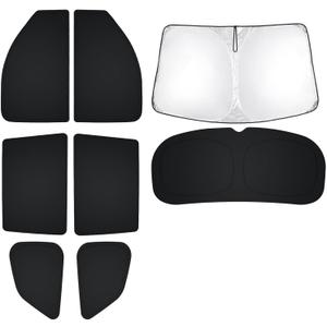 T TGBROS Windshield Sun Shade for Honda Pilot 2016-2025 Car Window Shades Thicken UV Block and Blackout Privacy Foldable Sunshades 8PCS Accessories Keep Cool Sun Visor Covers