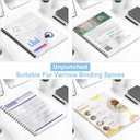 HOUYEE 100 Pack Binding Covers Set, 8.5x11 Inches, Including 50 Pcs 12 Mil Clear Binding Covers, 50 Pcs 16 Mil Sand Plastic Binding Covers