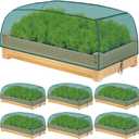 Qualirey 6 Pack Garden Netting for Raised Beds, 59" x 28" x 18" Mesh Plant Covers with Drawstring for Garden Protection, Bird Netting Barrier Screen for Protecting Vegetables Fruits Flowers Crops