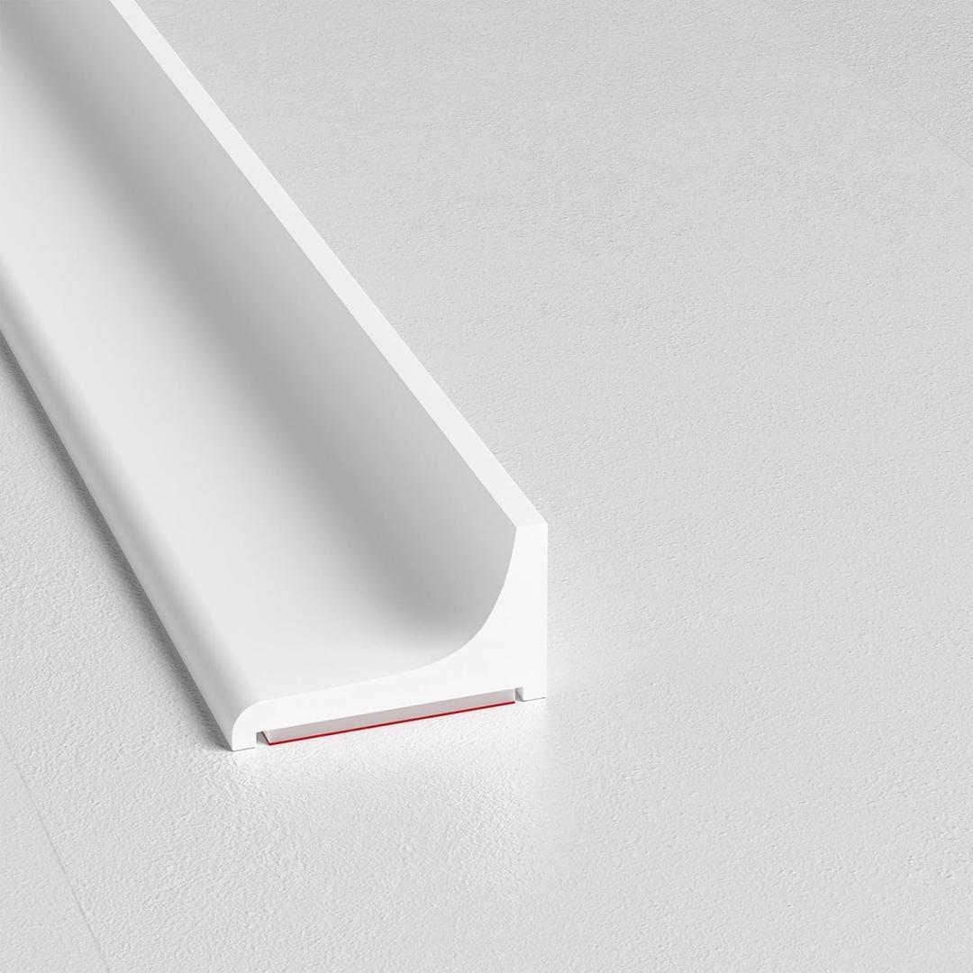 39 inch Silicone Water Guard for Kitchen Sink, Rubber Shower Threshold Splash Guard, Shower Barrier Water Strip Dam, Corner Water Retaining Dam Strip for Kitchen Sink Cooktop Bathroom Tub (White)