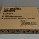 LOBOOM 4FT Light Up Numbers, Marquee Numbers 4 Feet Tall Giant Number 50 Mosaic Big Number Sign for 50th Birthday Party Backdrop Anniversary Decorations, Pre-Cut Large Frame