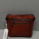 COOLCY Genuine Leather Crossbody Bags for Women Purses and Handbags for Ladies with Multiple Pockets Shoulder Satchel Bag (Brown)