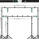 8.5x10 ft Backdrop Stand, Maxztill Adjustable Back Drop Banner Stand, Photography Photo Studio Background Stand Support Kit for Parties Wedding Decoration with Carrying Bag