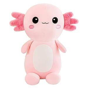 Cute Axolotl Stuffed Animal Salamander Plush, Soft Axolotl Plush Toy for Boys Girls Gifts for Gifts (pink, 13.8in/35cm)