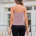 Totatuit Women Tank Top with Adjustable Spaghetti Straps Slim Fitted Scoop Neck Camisole Tops Summer Cropped Cami Top (XS)