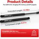 C1610176 14Inch 35Lb 156N Gas Struts for Weather Guard Tool Box & Replacement Shocks for Leer A.R.E Snugtop Truck Cap/Topper Camper Shell Rear Side Window/Door, 14" Gas Lift Springs, 2 PCS by IAQWE
