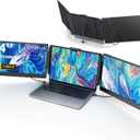14" Triple Laptop Screen Extender, 1080P FHD for Laptops, USB C, HDMI, Monitor Extender Plug-Play Triple Display for Mac/Windows