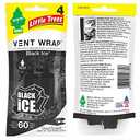 LITTLE TREES Car Freshner Black ICE Rectangle AIR FRESHENER RP 4 CT